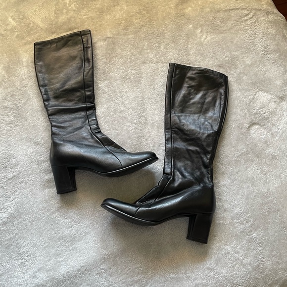 Vintage Shoes Vintage 6s Black Leather Gogo Boots Poshmark